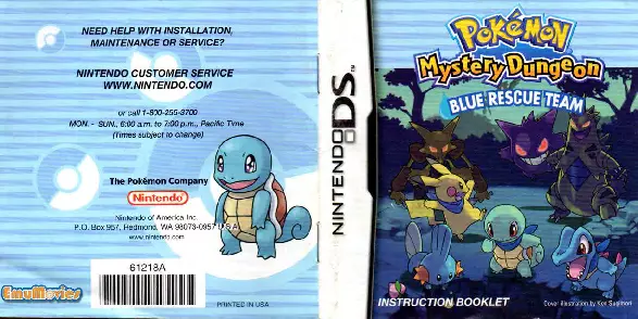 manual for Pokemon Mystery Dungeon - Blue Rescue Team